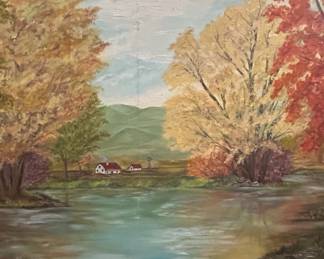 Maxine Sheppard Signed Landscape Oil Painting third image