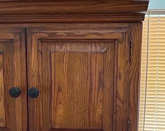 Vintage Oak Desk Hutch second image