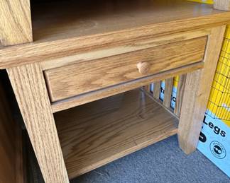 Mission Style Oak Nightstand third image