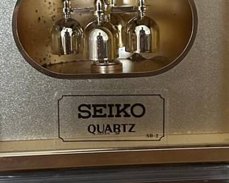 Vintage Seiko Quartz Crystal Block Mantel Clock QQZS second image