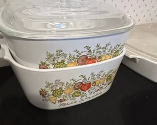 Corning Ware AB Quart Casserole Dish Spice O Life Pattern