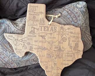 Totally Bamboo Destination Texas StateShaped Serving and Cutting Board
