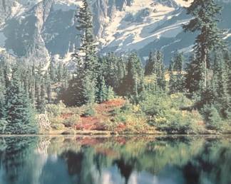 Picture Lake, Mt. Shuksan, Washington Landscape Print second image