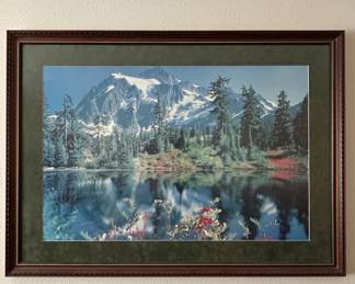 Picture Lake, Mt. Shuksan, Washington Landscape Print