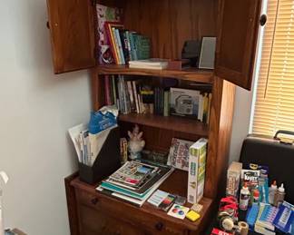 Vintage Oak Desk Hutch third image