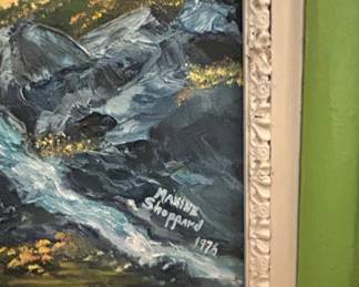 Vintage Mountain Landscape Oil Painting by Maxine Sheppard third image