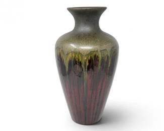 78 LargeStudioPotteryDripGlazeVase