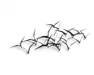 22 WroughtIronFlyingBirdsWallSculptureCurtisJereStyle
