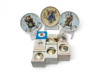 192 VintageGoebelSchmidChristmasOrnamentswHummelGoebelPlates