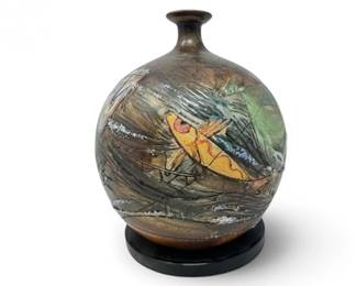 75 StudioPotteryFishVasewDisplayStand
