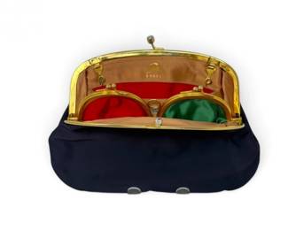 202 VintageKoretSatinClutchHandbagwCoinPursesChainStrap