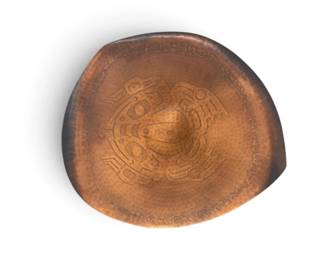 59 HammeredCopperWallPlaquewNorthwestCoastStyleDesign