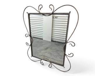 141 HeavyDutyWroughtIronScrollworkWallMirror