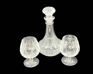 162 WaterfordLismoreBrandyGoblets2VintageCutGlassDecanter