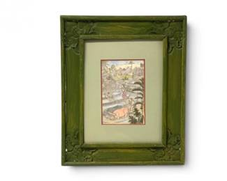 137 OriginalWatercolorRiceTerraceLandscapeSigned