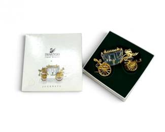 95 SwarovskiCrystalMemoriesGoldToneCarriageFigurinewBox