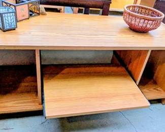 Natural Wood Entertainment Console