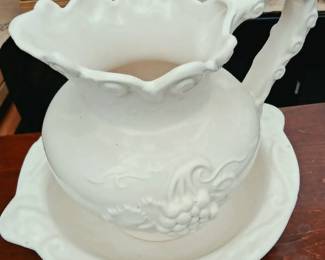 Vintage Water Pitcher and Bowl Set