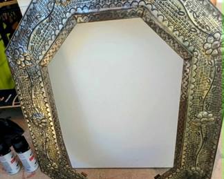 Large Hammered Metal Decorative Frame