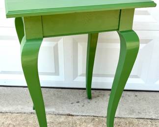Green Wood Accent Table