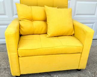 3 in 1 Yellow Convertible Sleeper Chair
