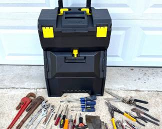 Stanley 2-in-1 Mobile Work Center Tool Box with Tools Included