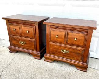 Set of 2 Wood Nightstands - Lenoir House by Broyhill Furniture