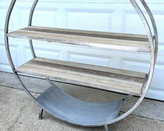 3-Tier Round Shelf with Iron Frame
