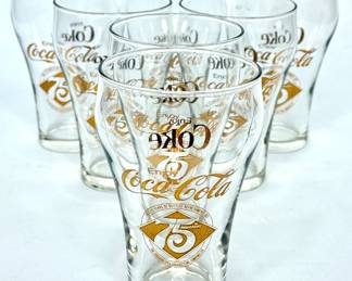 Set of 7 Coca-Cola Glasses - 7th Anniversary