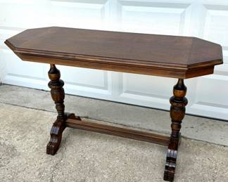 Vintage Solid Wood Inlay Console Table