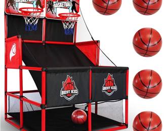 BEST Kids Basketball Hoop Double Shot System Arcade Game Set - New in Box