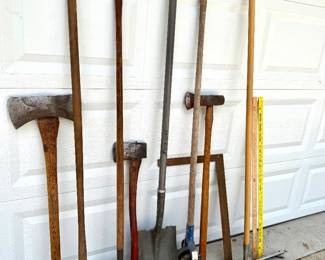 Lot of 11 Yard Tools - Axes, Hoes, and More!