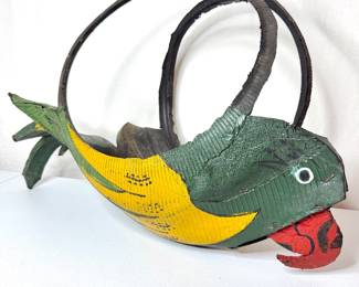 Parrot Tire Art Hanging Planter