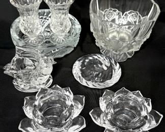 Cut Glass and Crystal Tchotchke Lot