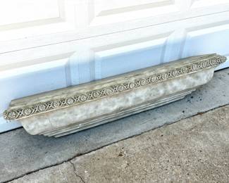 Cast Plaster Wall Shelf with Intricate Floral Design