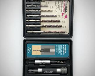 Vintage Makita 784864-A Ultrafast Stubby Drill Driver Kit 15 Piece Set USA Made