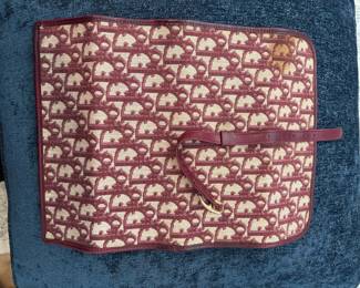 Vintage Christian Dior Oblique Monogram Jewelry Roll