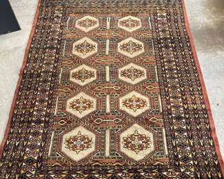 Hand-Knotted Wool Baluchi Rug