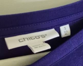 Chico's Travelers Collection Purple Knit Top