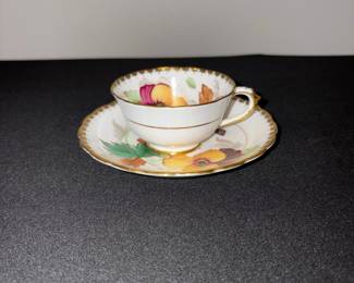  vintage Tuscan Fine English Bone China "Pansy" cup and saucer set