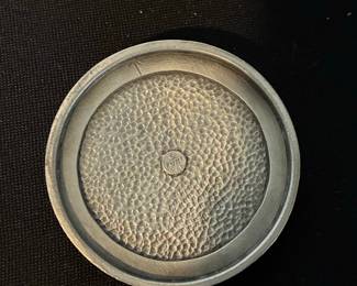 Vintage Fort Pewter Biplane Medallion