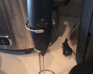 Zulay Kitchen "Tornado" Triple Whisk Milk Frother with Stand