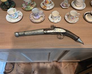 Ottoman Silver-Mounted Flintlock Pistol Replica