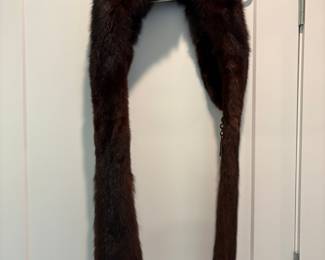 Vintage Dark Brown Mink Fur Stole