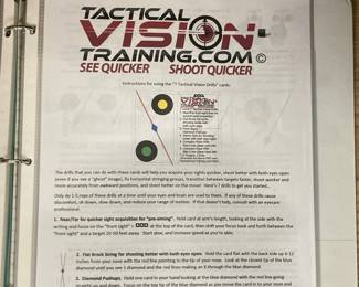 Tactical Vision Training 7-Drill Instruction Sheet and Cards