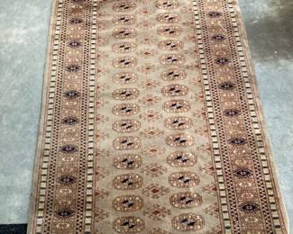 Hand-Knotted Pakistani Bokhara Runner