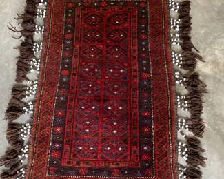 Afghan Baluch Tribal Bag Face with Beaded Tassels