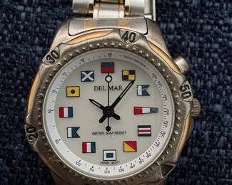 Del Mar Nautical Flag Sport Watch - Two-Tone