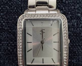 Chico's Women's Rectangular Rhinestone Bezel Bracelet Watch