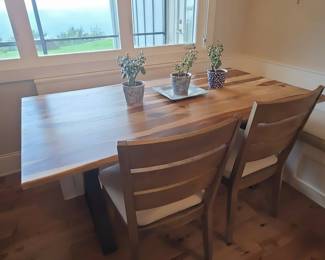 Canadel Loft Collection Live Edge Table and Chairs